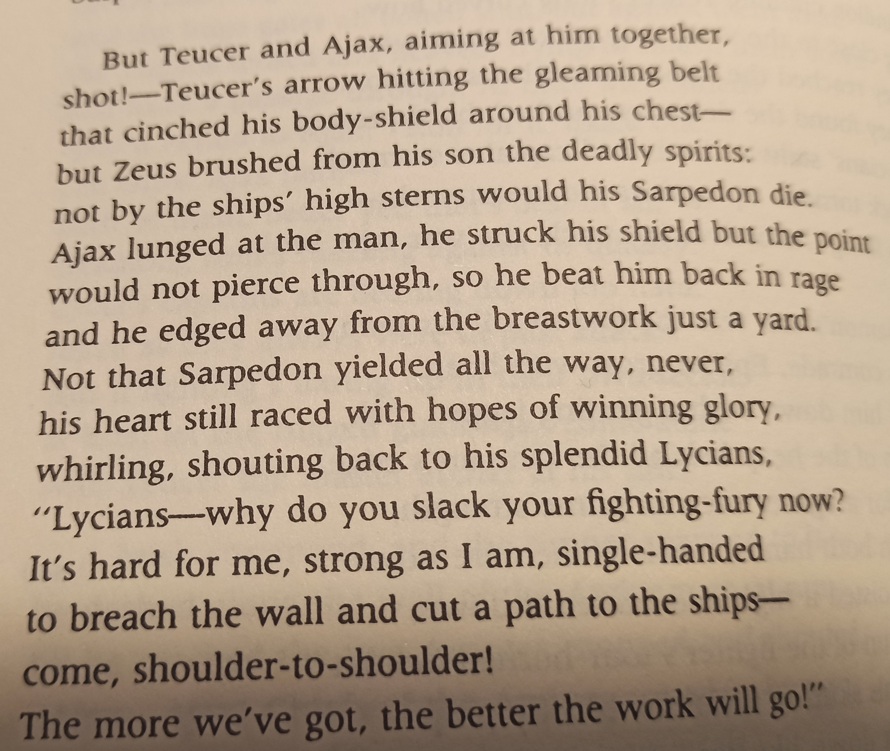 A random page from the Iliad
